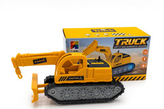 Excavator Jucarie 16x10 cm cu Baterii , Lumini, Sunete si Miscare, Utilaj Constructii pentru Copii