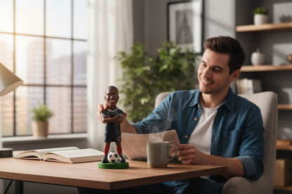 Figurina Ceramica Fotbalist , 17 cm, Model Colectie, Detalii Realiste