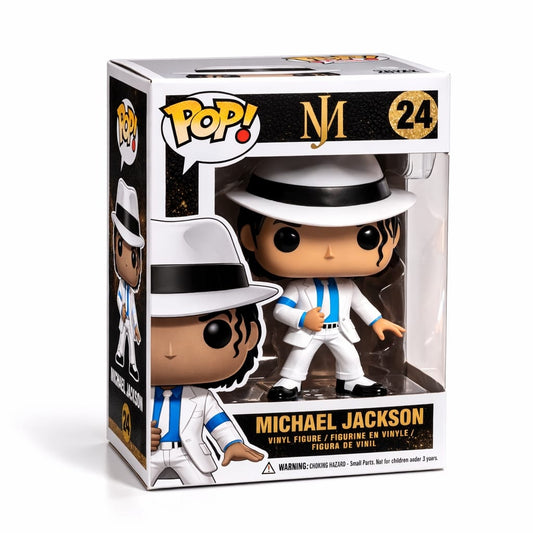 Figurina colectie POP Rocks Michael Jackson, figurina vinil cu palarie alba