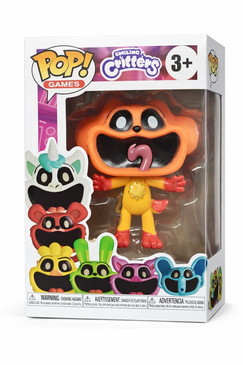 Figurina colectie tip POP, personaj Smiling Critters, model portocaliu, cutie display inclusa