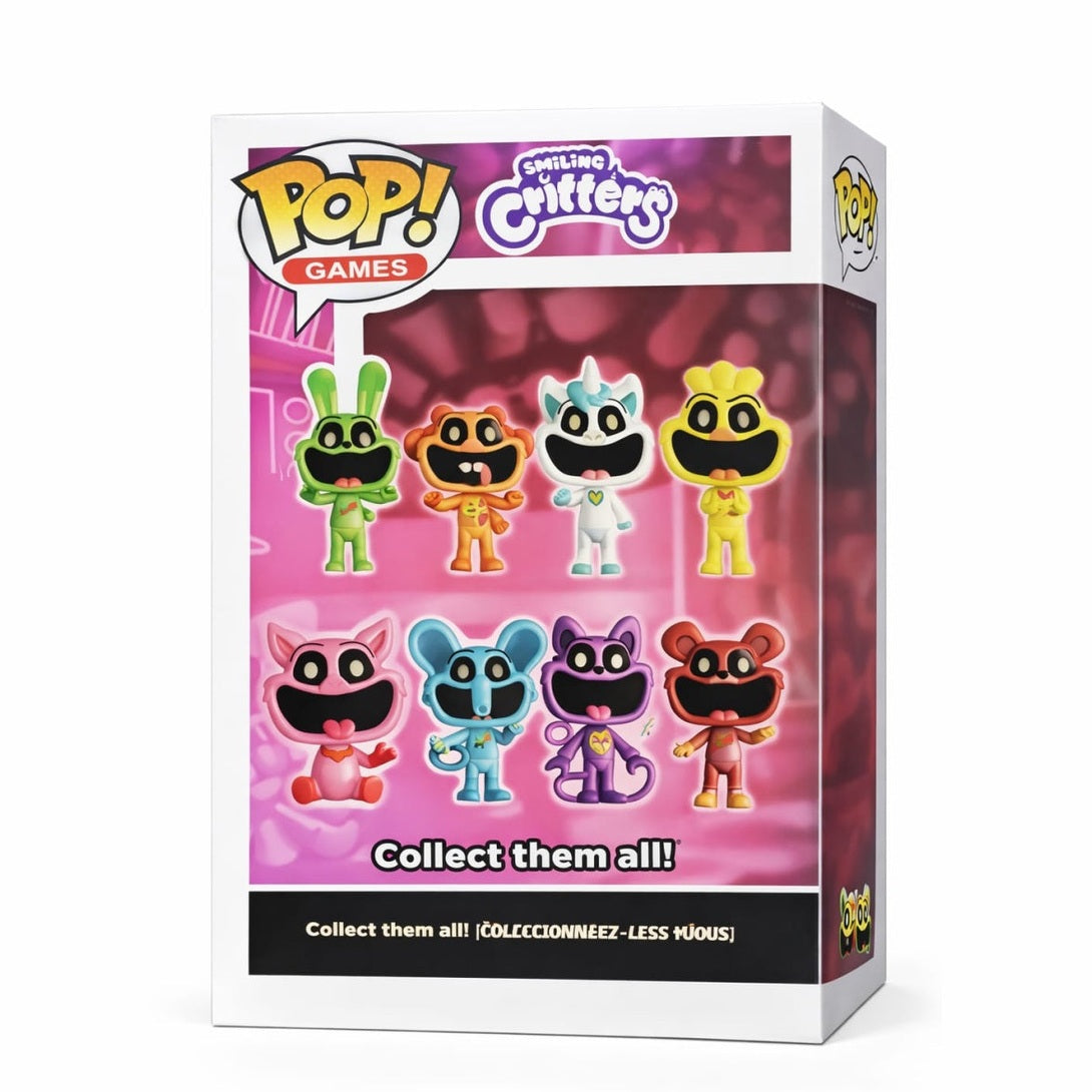 Figurina colectie tip POP, personaj Smiling Critters, model portocaliu, cutie display inclusa