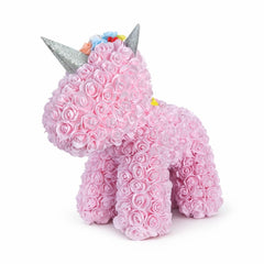Figurina decorativa din trandafiri din spuma roz, cadou floral premium