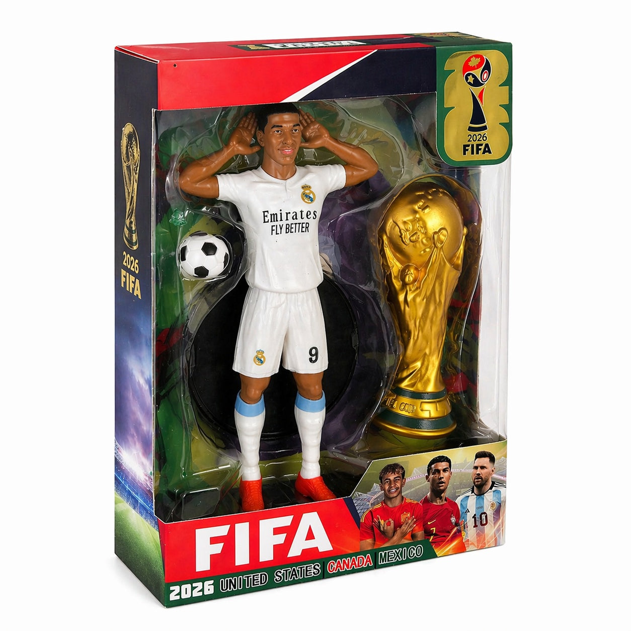 Figurina fotbalist Croatia + trofeu , jucarie colectie copii