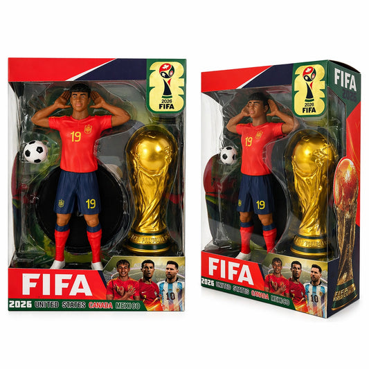 Figurina fotbalist + trofeu , jucarie colectie copii