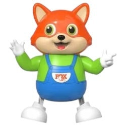 Figurina interactivă Vulpe Dansatoare cu muzică și lumini, din plastic, 13,5x21x13 cm