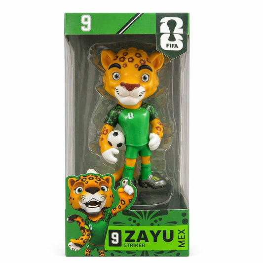 Figurină Mascotă Fotbal Leopard 24 cm – cu Minge, Jucărie din Plastic