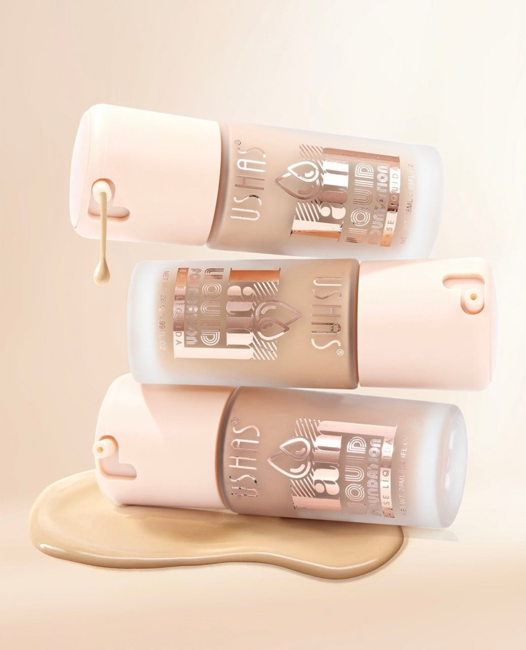 Fond de Ten Lichid USHAS 28ml , Acoperire Impecabila si Finish Natural