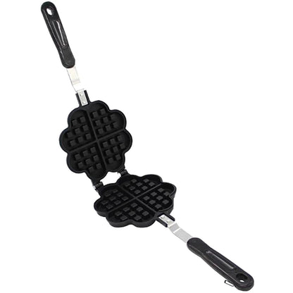 Forma dubla pentru waffles / gofre tip floare, antiaderenta, pentru aragaz