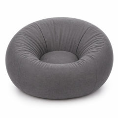 Fotoliu gonflabil gri, cu pompă manuală inclusă, confortabil și rezistent