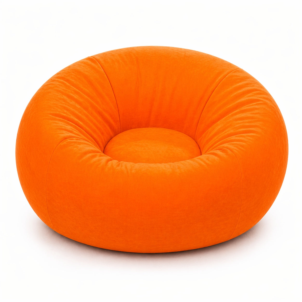 Fotoliu gonflabil portocaliu, cu pompă manuală inclusă, confortabil, rezistent