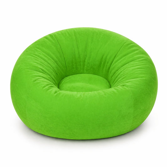 Fotoliu gonflabil verde, cu pompă inclusă, confortabil, din plastic rezistent