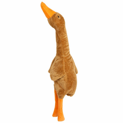 Gasca de plus maro 90cm cu cioc si picioare portocalii