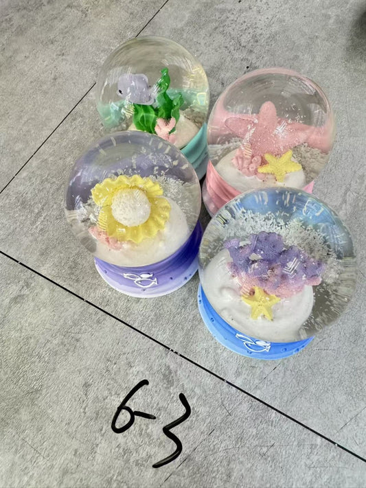 Glob decorativ cu apă și cristale, violet, model RA260115-85