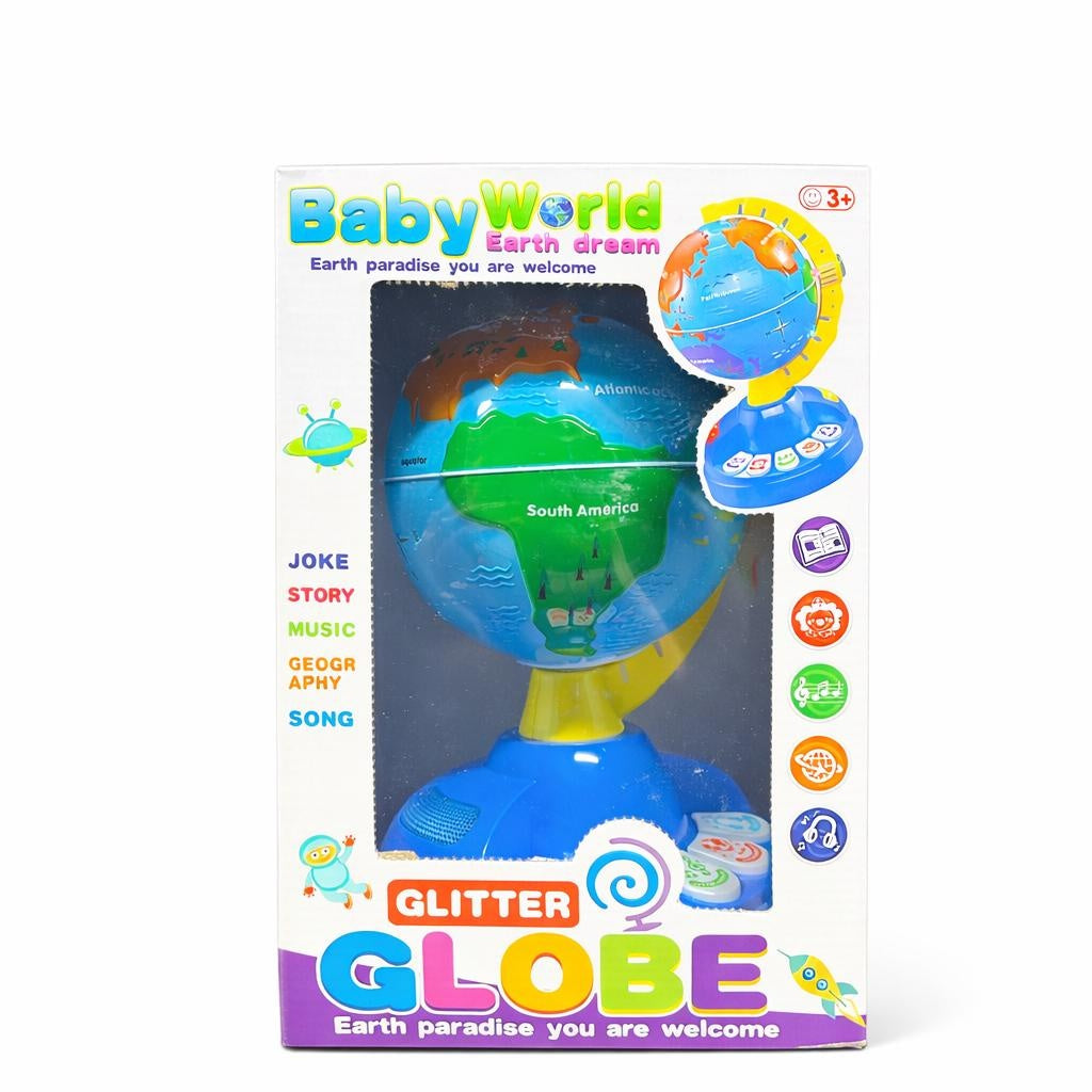 Glob muzical interactiv pentru copii din plastic cu lumini și sunete model Baby World 705