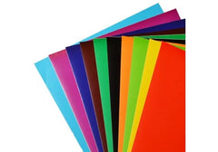 Hartie glasata colorata A4, 10 file set, pentru proiecte scolare, hobby si craft,