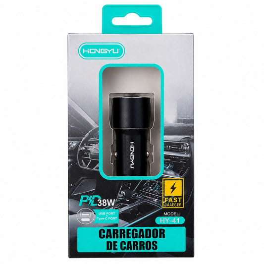 Încărcător Auto USB-C Rapid 38W – Adaptor Auto Fast Charge pentru Telefon, Tabletă și GPS