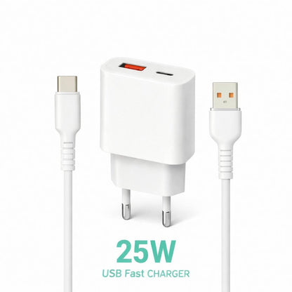 Încărcător priză Hongyu 25W Fast Charger cu cablu USB-C, încărcare rapidă