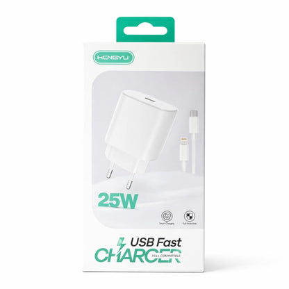 Încărcător rapid Hongyu 25W USB-C cu cablu Lightning, alb