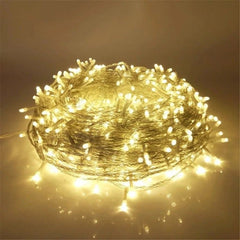 Instalatie turturi cu 300 LED-uri, 16 metri, galben alb, interconectabila,