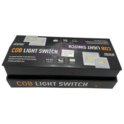 Intrerupator LED COB 3W cu iluminare prin inductie, montare magnetica, alimentare 3xAAA, lumina puternica si eficienta,