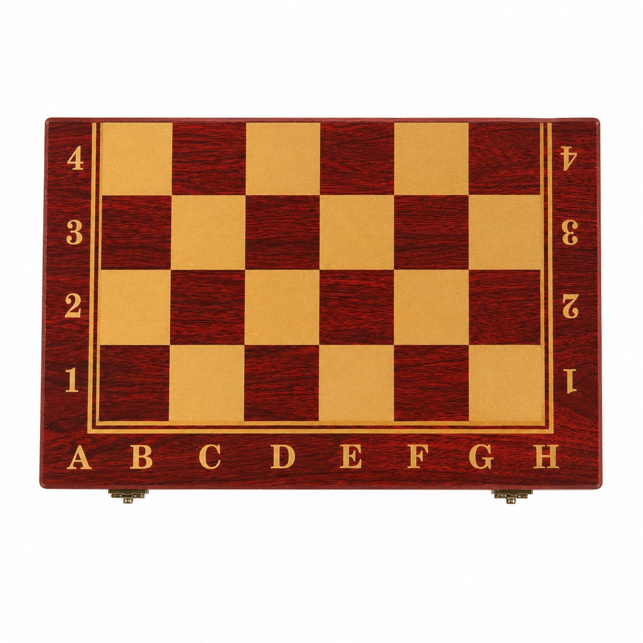 Joc 3 in 1 Sah, Table si Dame din Lemn maro inchis 50x40 cm Set Complet pentru Familie