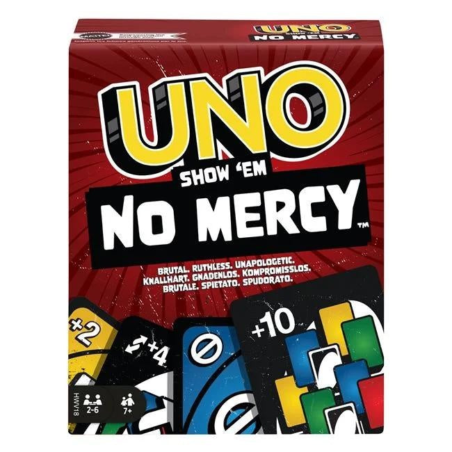 Joc de carti tip UNO No Mercy varianta intensa cu penalizari mari 2-6 jucatori