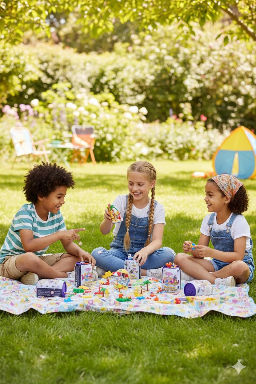 Joc de Constructie DIY in Ambalaj Tip Doza , Leisure Town Seaside Play Park, 9x5.5cm