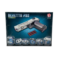 JOC DE CONSTRUCTIE PENTRU COPII MODEL PISTOL BERETTA M92, 349 PIESE, 36.5x27.5cm