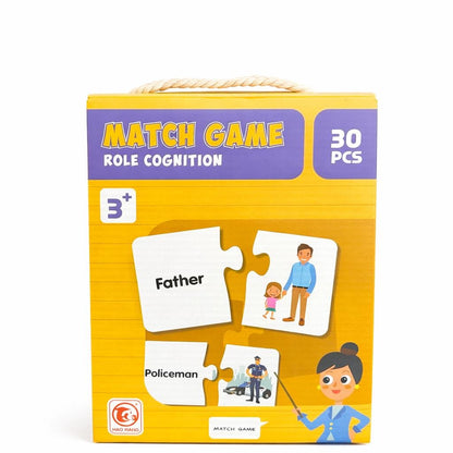 Joc educativ copii tip puzzle Match Game, recunoastere roluri, 30 piese