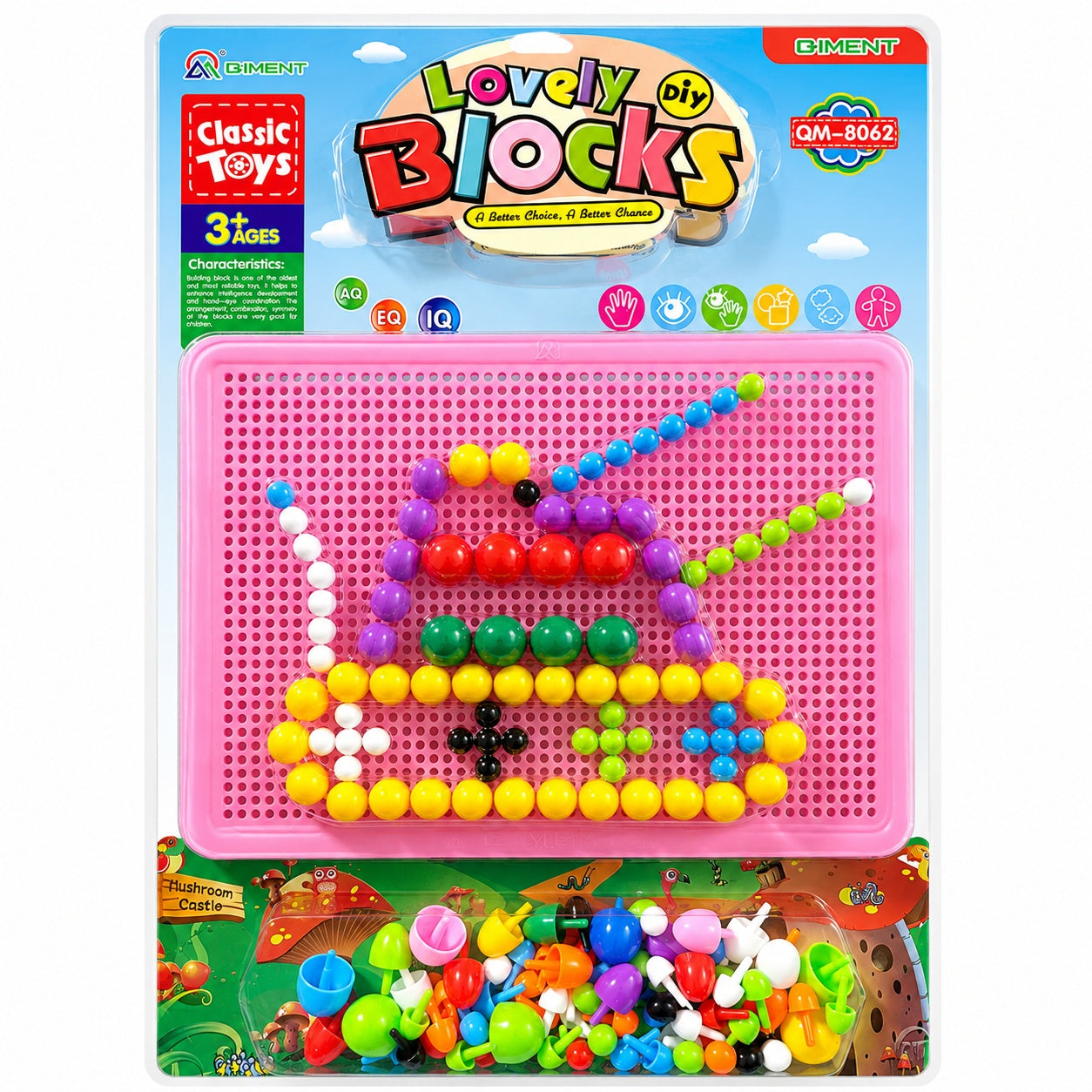 Joc Educativ cu Pioni , model tanc, pentru Copii – Joc Creativ DIY