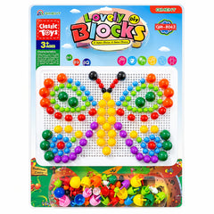 Joc Educativ cu Pioni pentru Copii 3+ Ani – Model Fluture cu Tablă Albă DIY