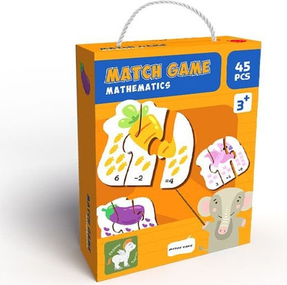 Joc educativ de matematica- puzzle asociere numere 45 piese