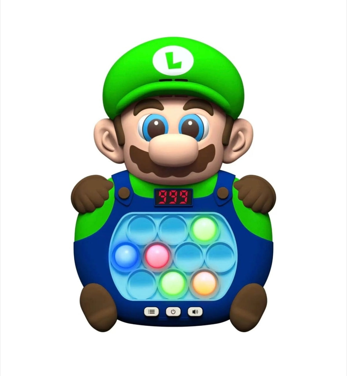 Joc interactiv pop it cu lumini si sunete, consola copii tip instalator verde