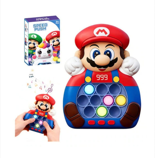 Joc interactiv pop it cu lumini si sunete, consola copii tip personaj clasic
