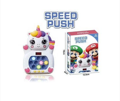 Joc interactiv pop it unicorn cu lumini si sunete, consola copii