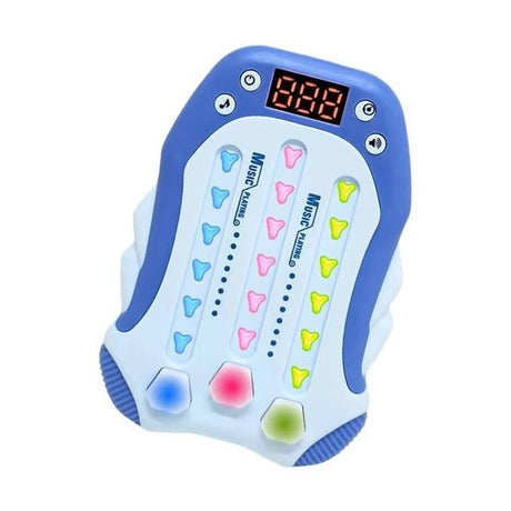 Joc Interactiv Rhythm Consola Lumini Sunete Albastru , Jucarie Educativa Reflexe Memorie Copii 3+
