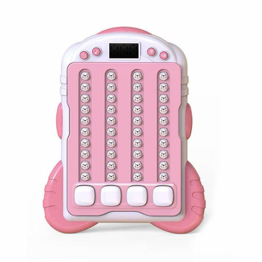 Joc Interactiv Rhythm Lumini Sunete , Jucarie Reflexe Rapide Afisaj Digital Roz Alb