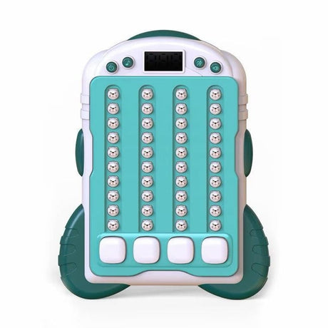 Joc Interactiv Rhythm Lumini Sunete , Jucarie Reflexe Rapide Afisaj Digital Turcoaz Alb