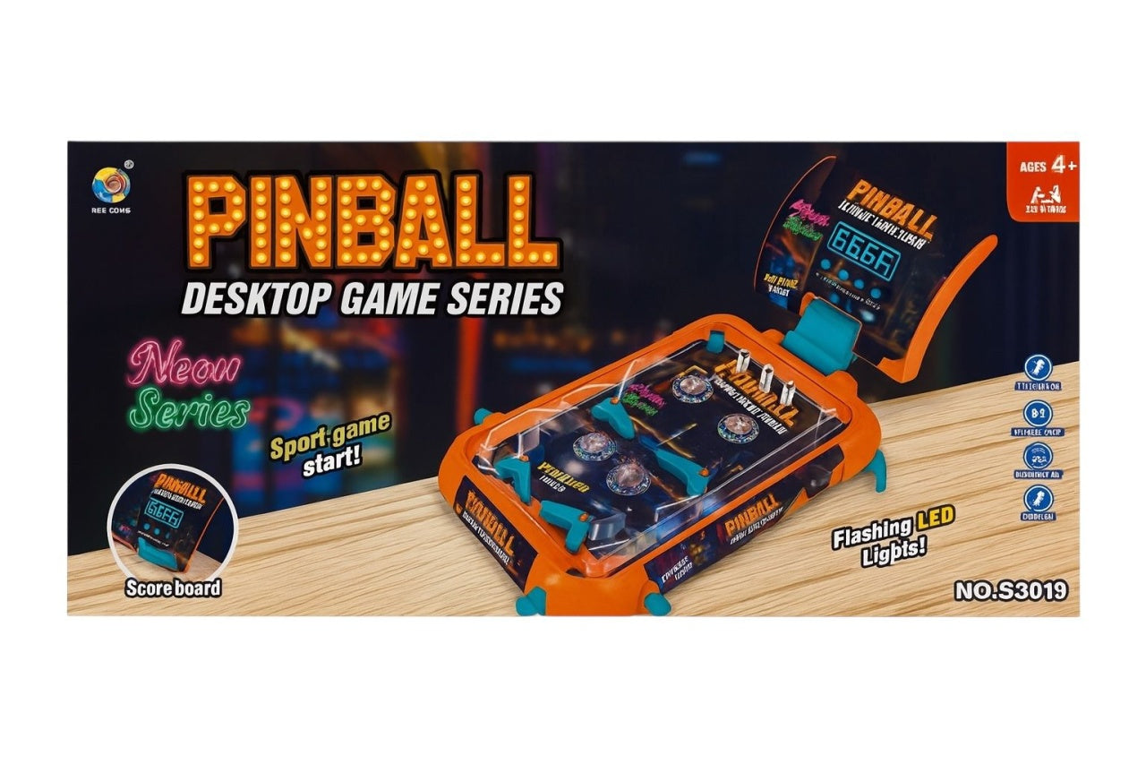 Joc Pinball de Masa Arcade Neon Series , Flipper Lumini LED Sunete Scorul Digital Copii 4+