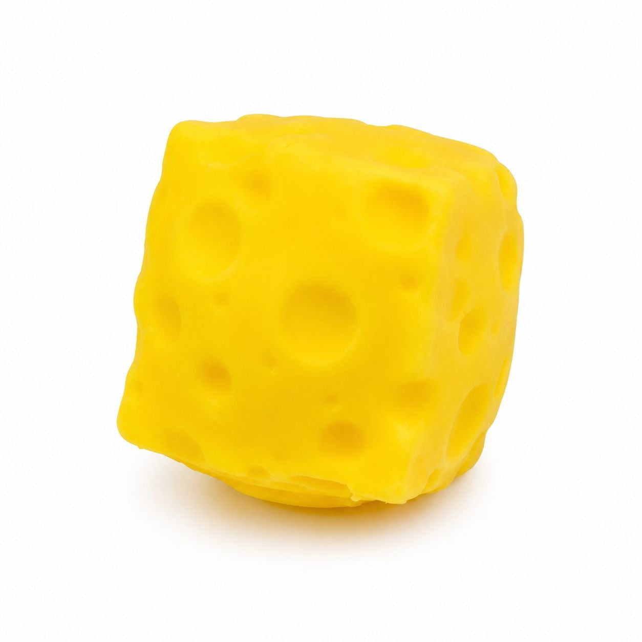 Jucărie Antistres Brânză din Silicon 5x5x5cm – Cheese Vent Toy, Squishy Moale, Elastic și Relaxant pentru Copii