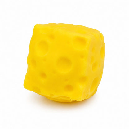 Jucărie Antistres Brânză din Silicon 5x5x5cm – Cheese Vent Toy, Squishy Moale, Elastic și Relaxant pentru Copii