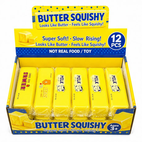 Jucarie antistres Butter Squishy 13cm, model Cheese Stick, slow rising