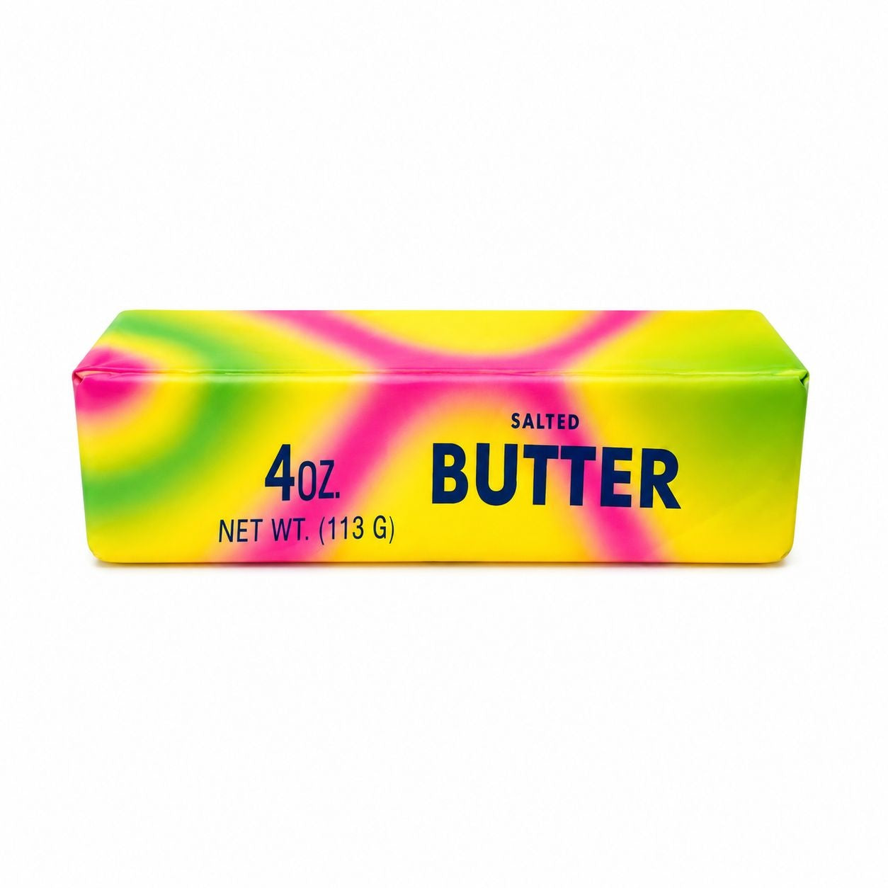 Jucarie antistres Butter Squishy 13cm, model pachet de unt rainbow marble, slow rising