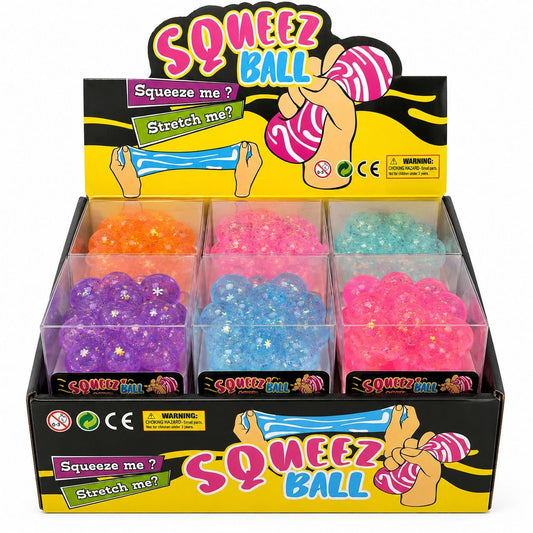 Jucărie Antistres Cub Squishy Bubble cu Sclipici, 4x4x4 cm, Moale și Elastică, Culori Asortate