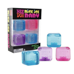 Jucarie antistres cub transparent, 4 bucati, textura moale, culori mixte, super squish 3+