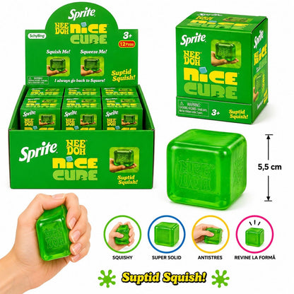 Jucărie Antistres NeeDoh Nice Cube Verde – Cub Squishy