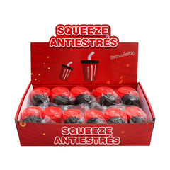 Jucarie Antistres Pahar Bautura Racoritoare , Squeeze Rosu Moale Restore Quickly Gniotek