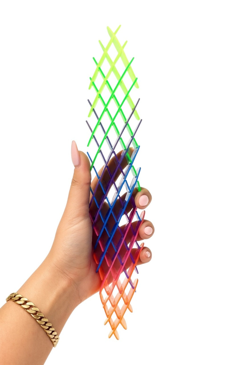 Jucarie Antistres Plasa Extensibila Colorata , Fidget Mesh Mic, Flexibil si Relaxant
