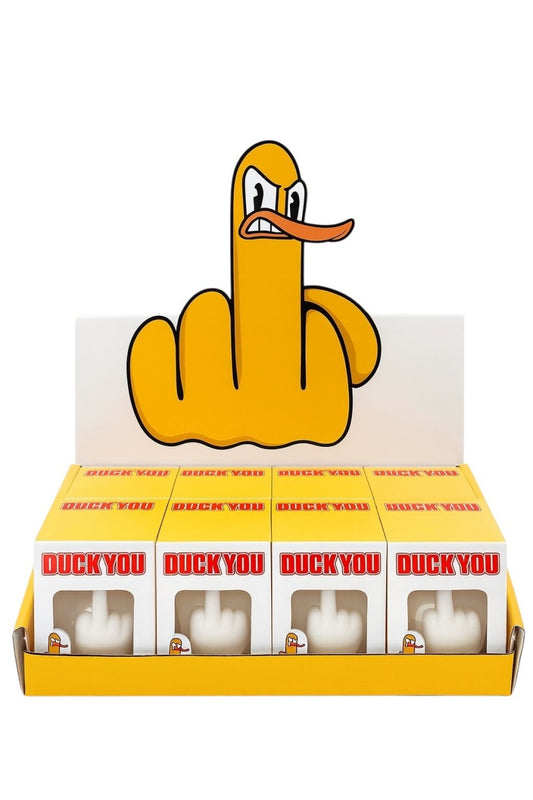 Jucarie Antistres Rata Gest Obraznic , Duck You Figurine PVC Cadou Inedit