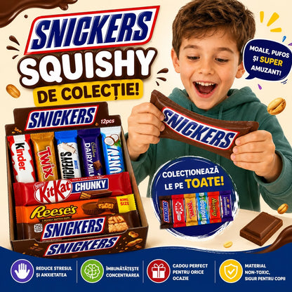 Jucărie Antistres Squishy Baton de Ciocolată, Model Aleatoriu, Super Moale și Elastică,